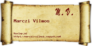 Marczi Vilmos névjegykártya